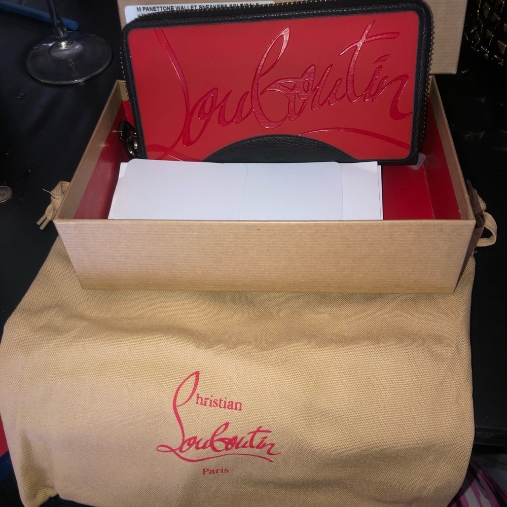 Authentic Christian Loubouitin red/black Wallet